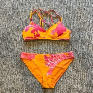 Athleta Pink and Orange Bikini